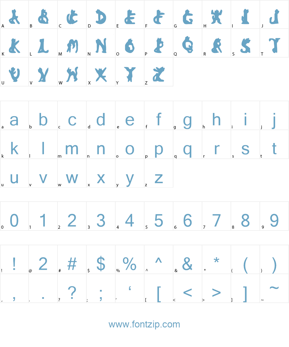 Bad Black Cat Font Character