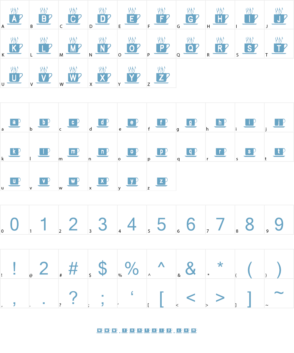 Mmmm Coffee Font Character