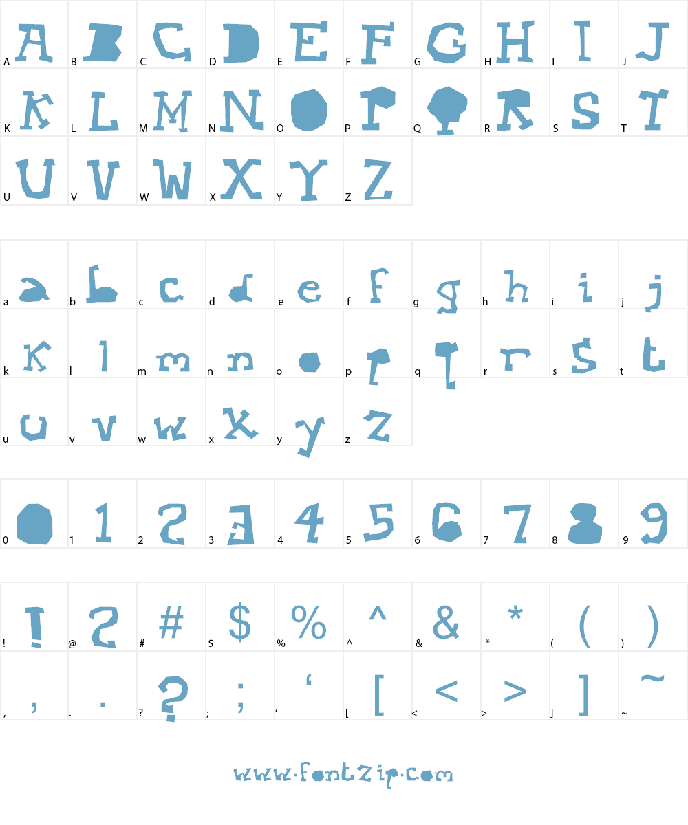 Mopey Font Character