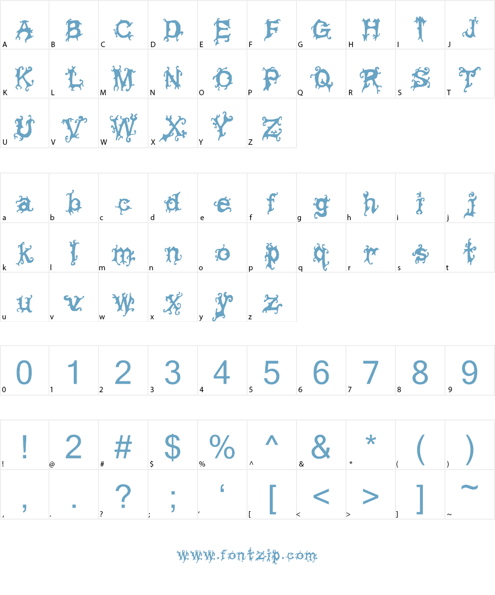 Viney Times Font Character