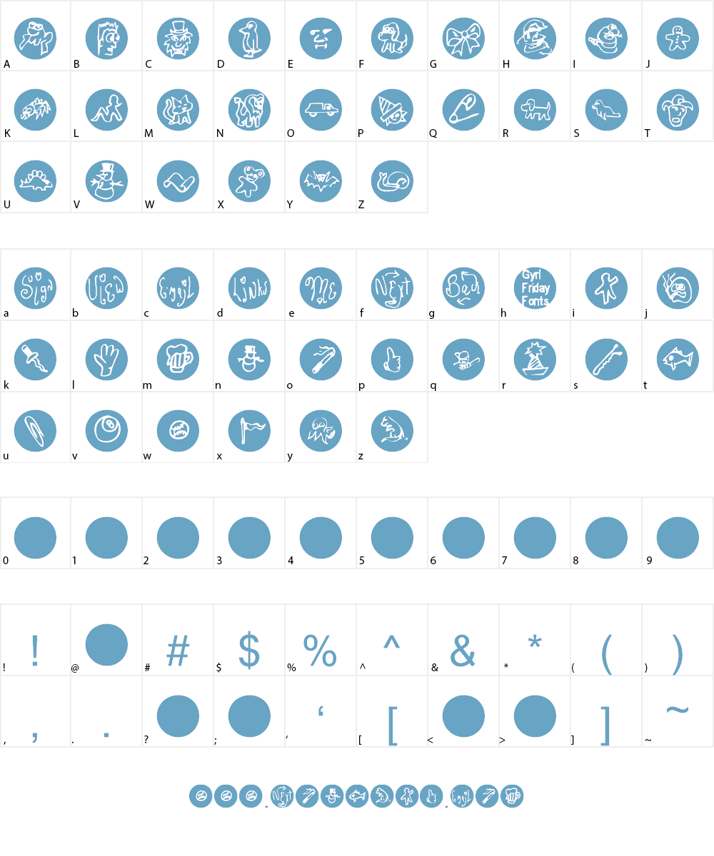 WebDotDing Font Character