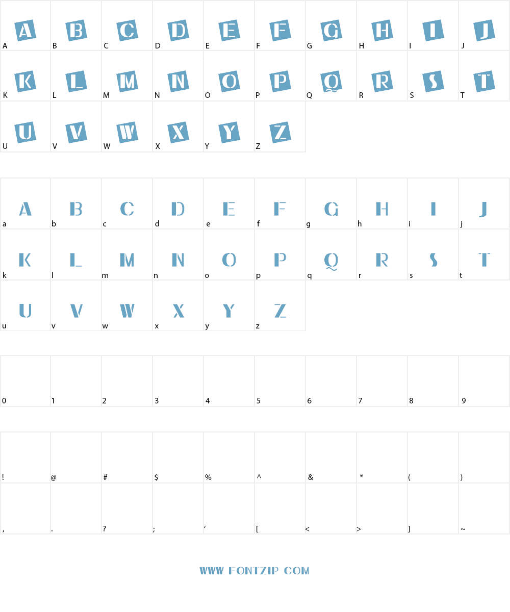 Ukiah Caps Font Character
