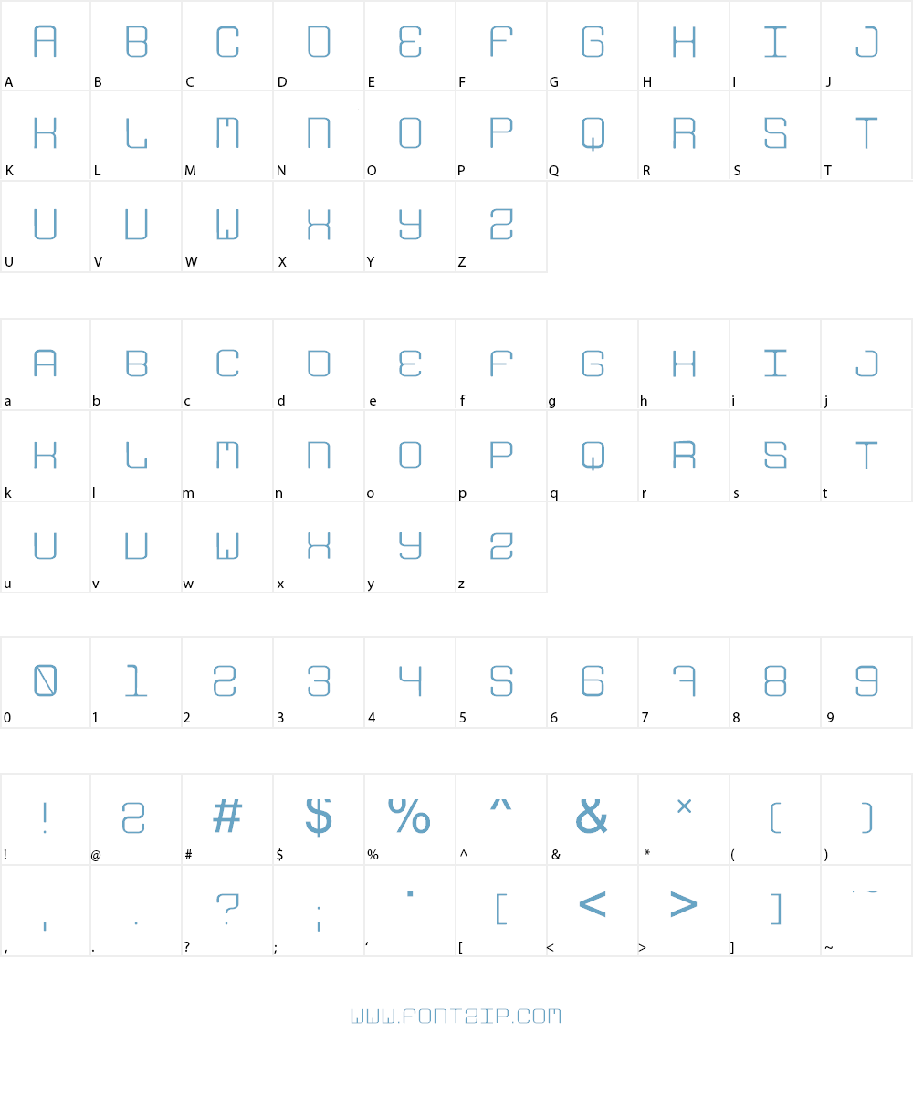 Antihand Font Character