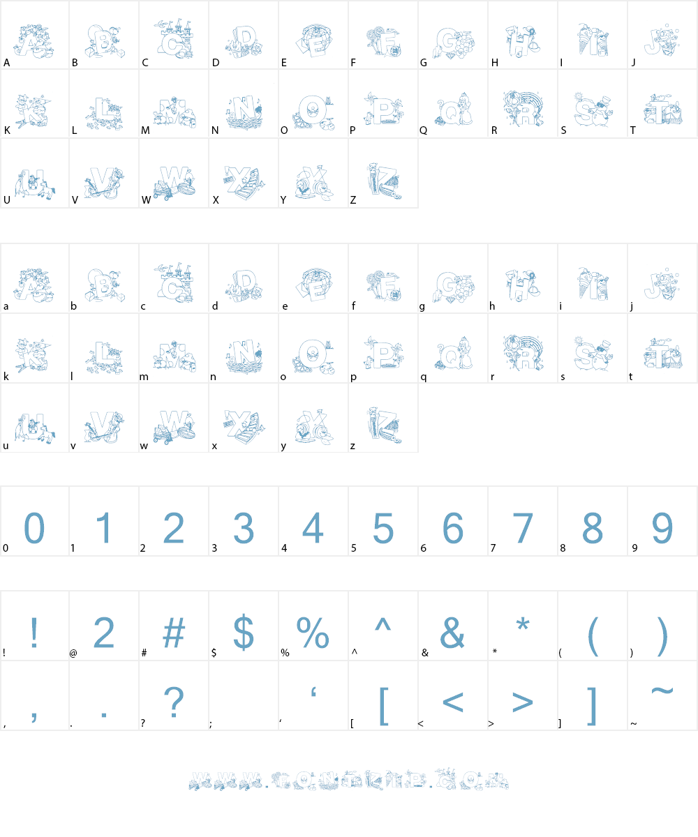 ABCPlay Font Character