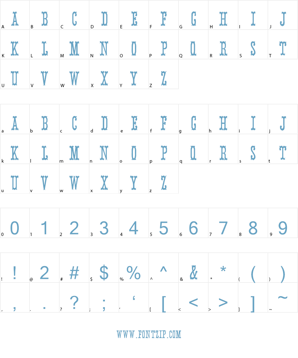 ArmenianCircus Font Character