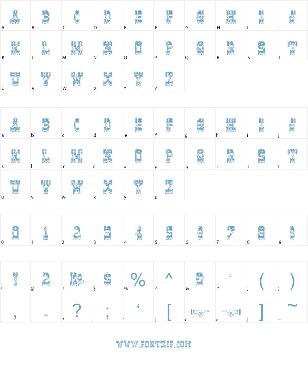 JoeClement Font Character