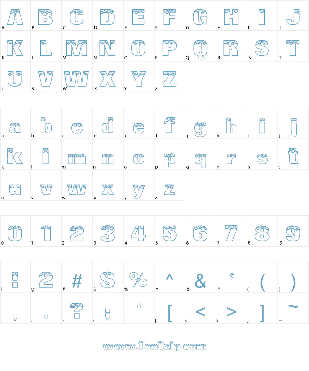 NewBunting Font Character