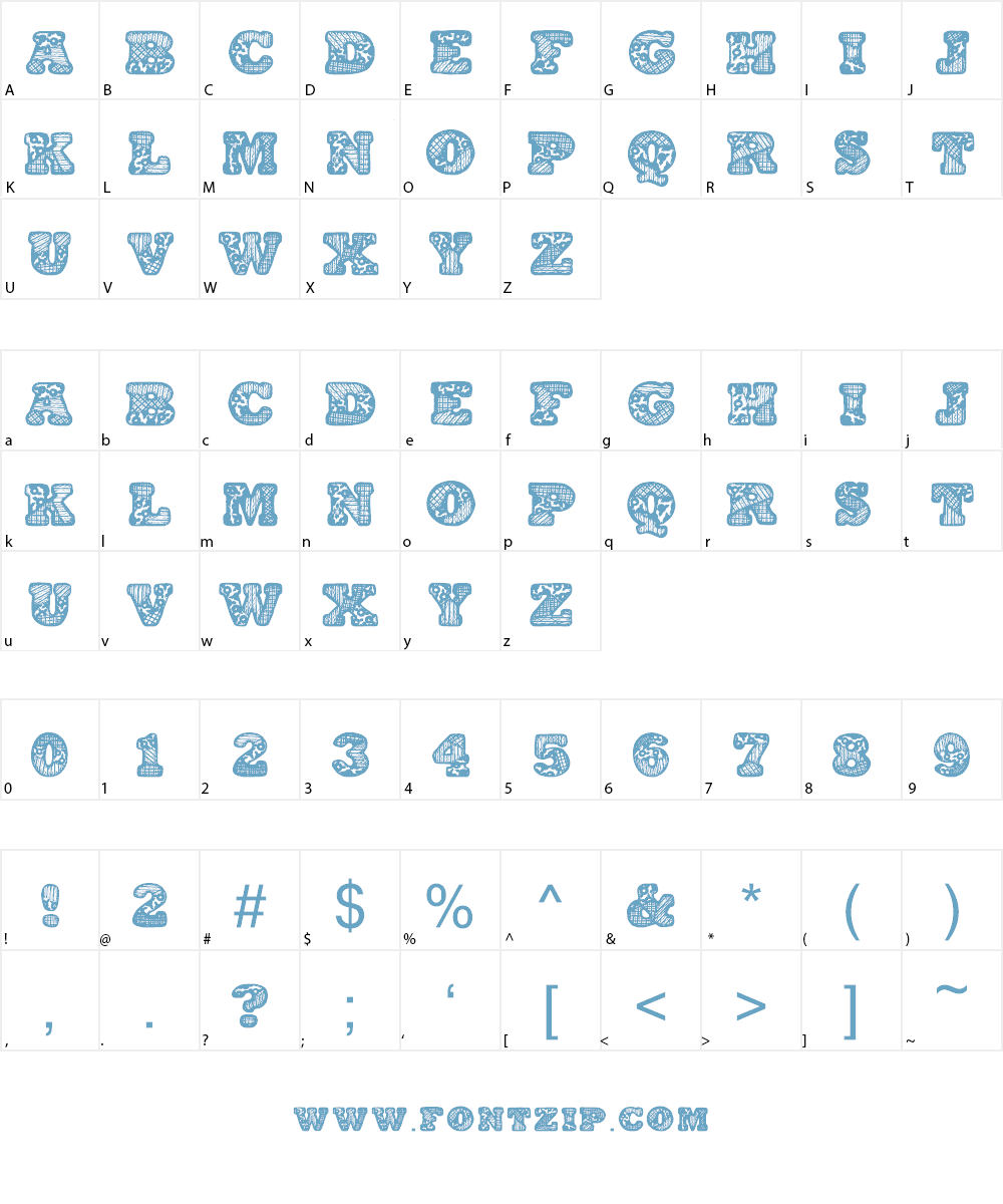PatchworkAlphabet Font Character