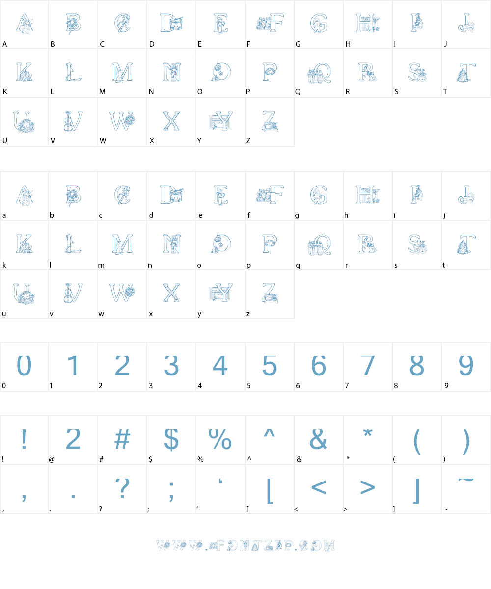 XmasAlpha Font Character