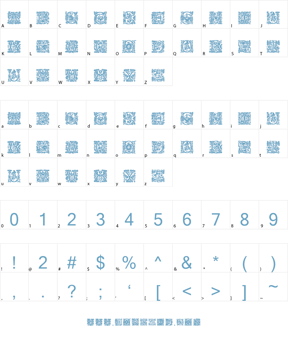 MasselleAM Font Character