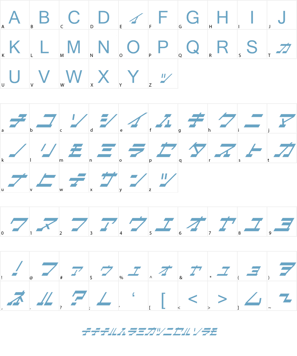 Artificial Satellite Font Character