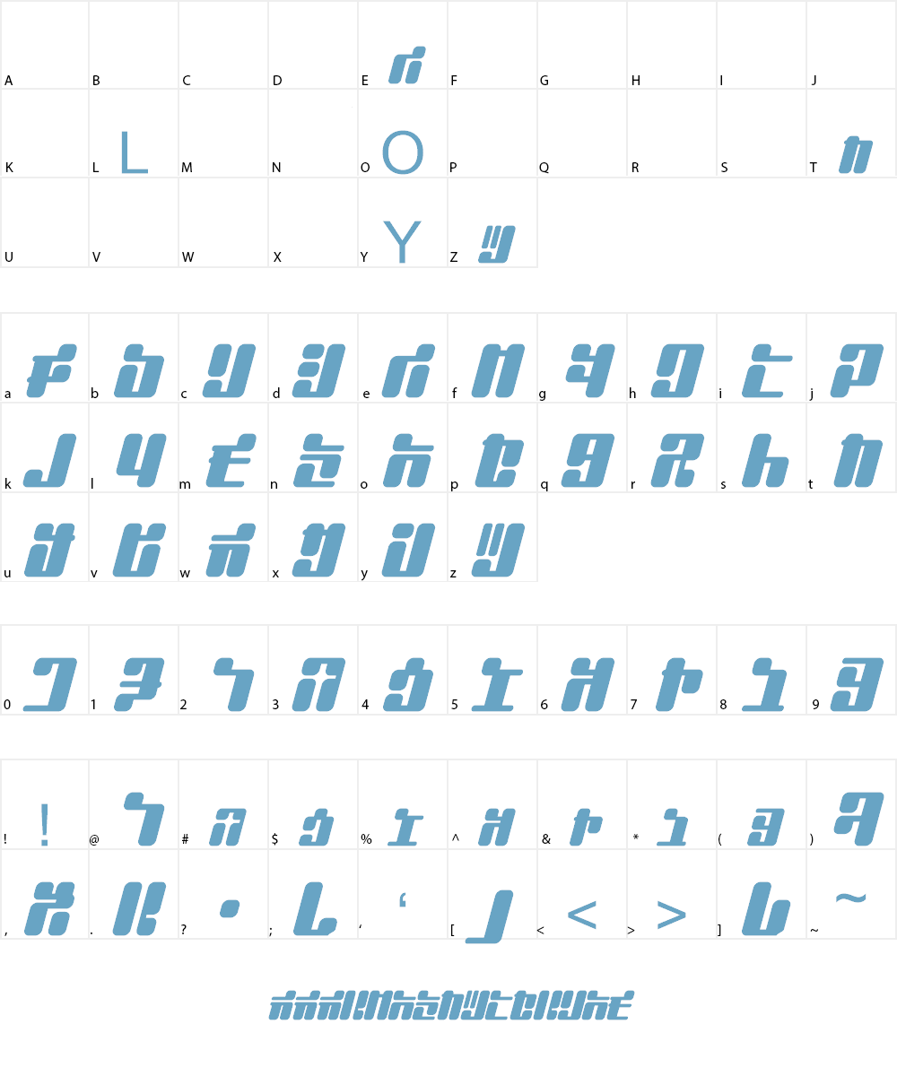 Joint Bump Font Character