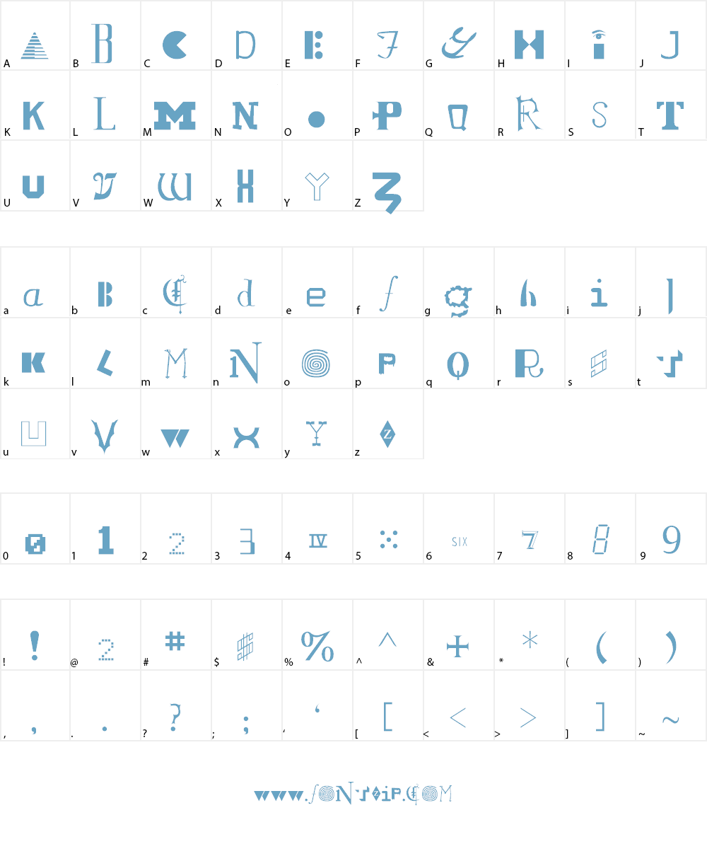 Locust Font Character