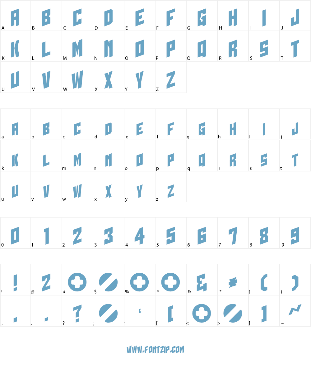 Trigun Maximum Font Character