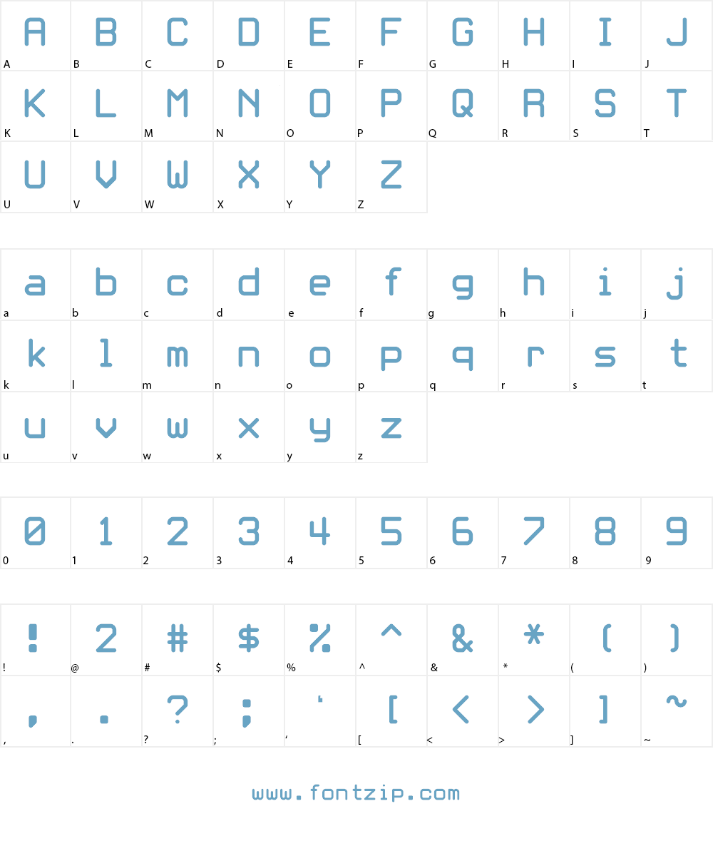 White Rabbit Font Character