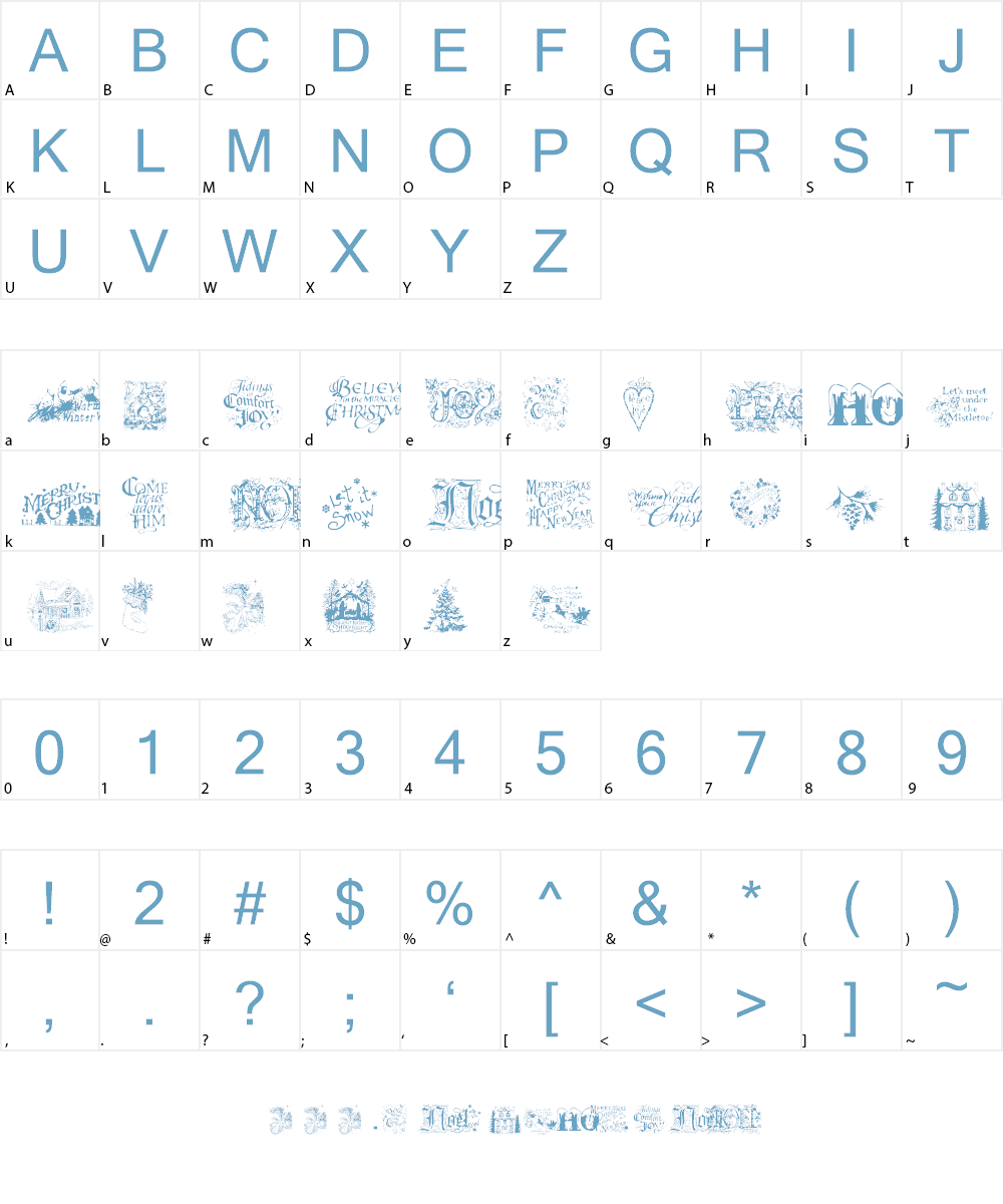 Christmas Cheer Font Character