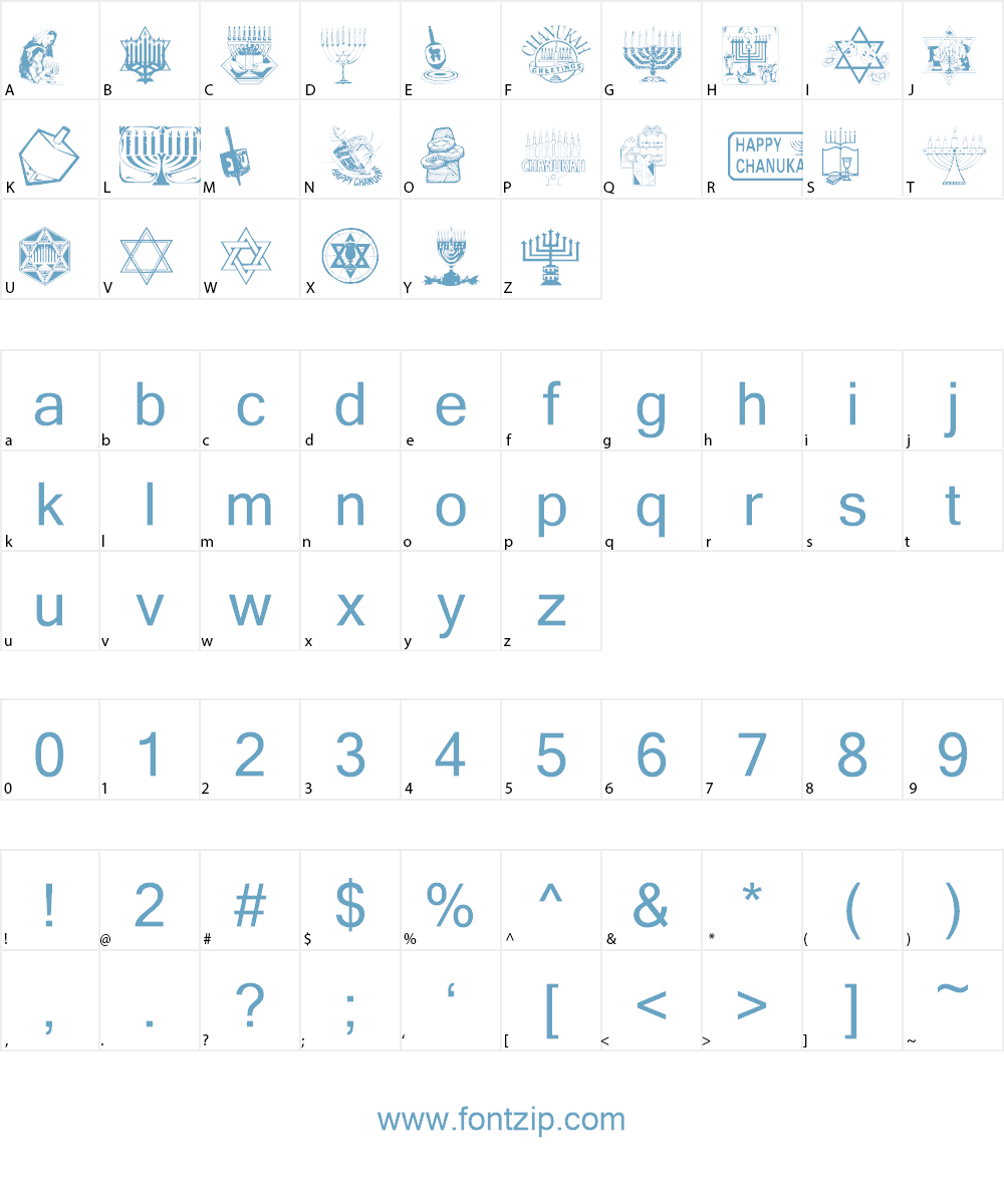 Festival of Lights Font Character