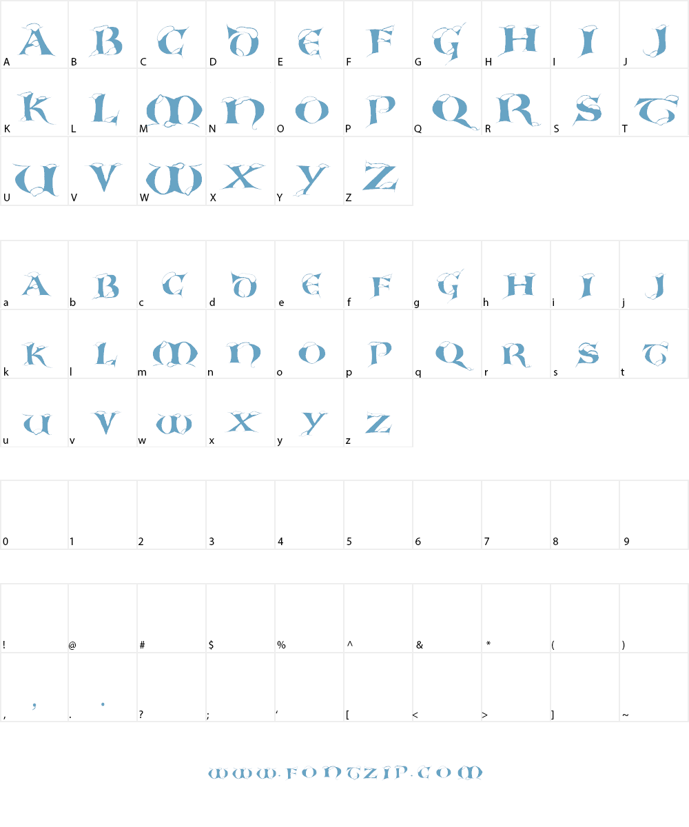 Snow Cups Caps Font Character