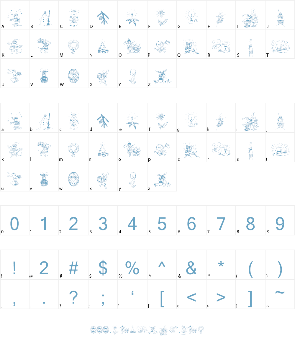 Typographers Holidayfont Font Character