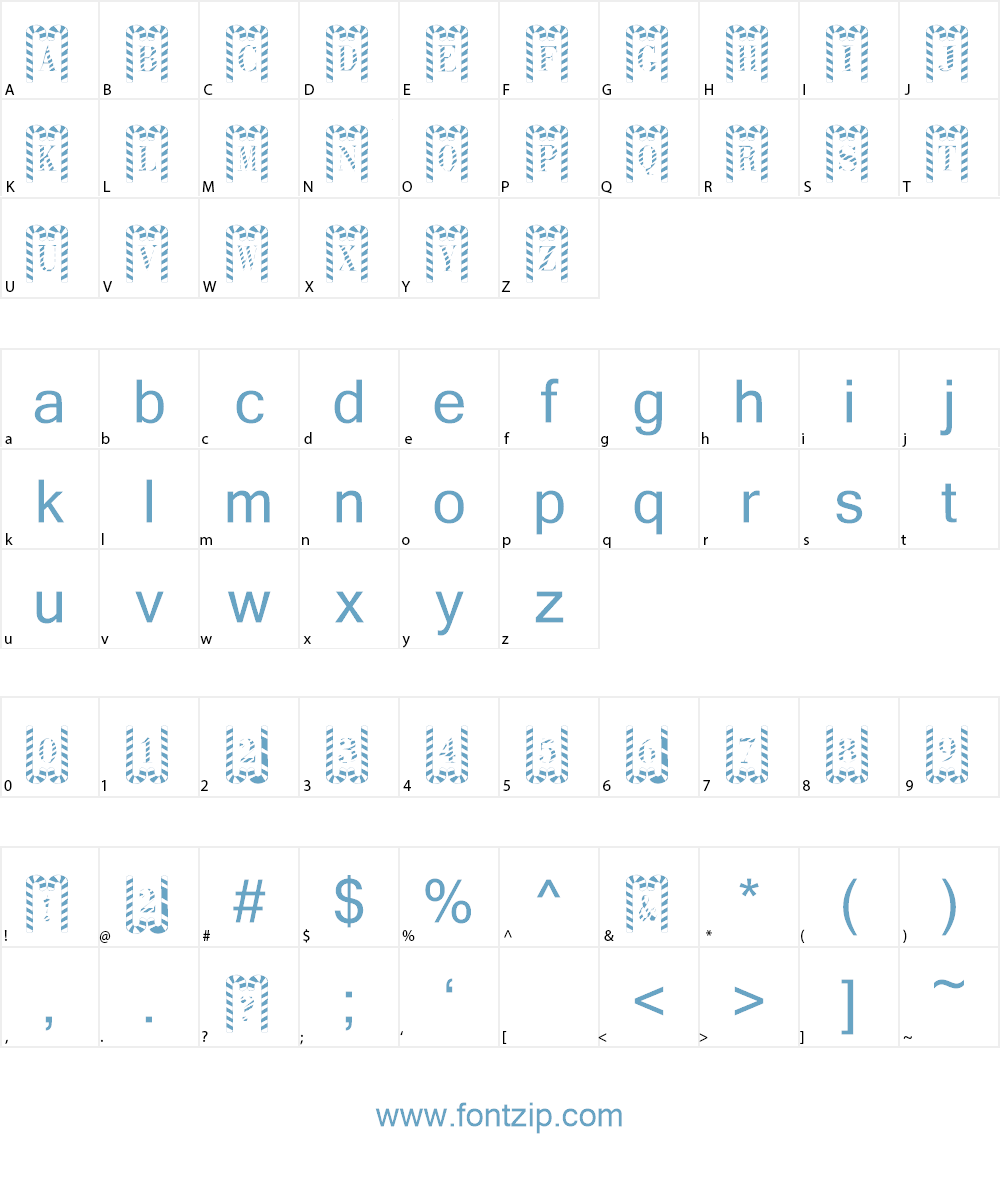 Cane Pillars Font Character