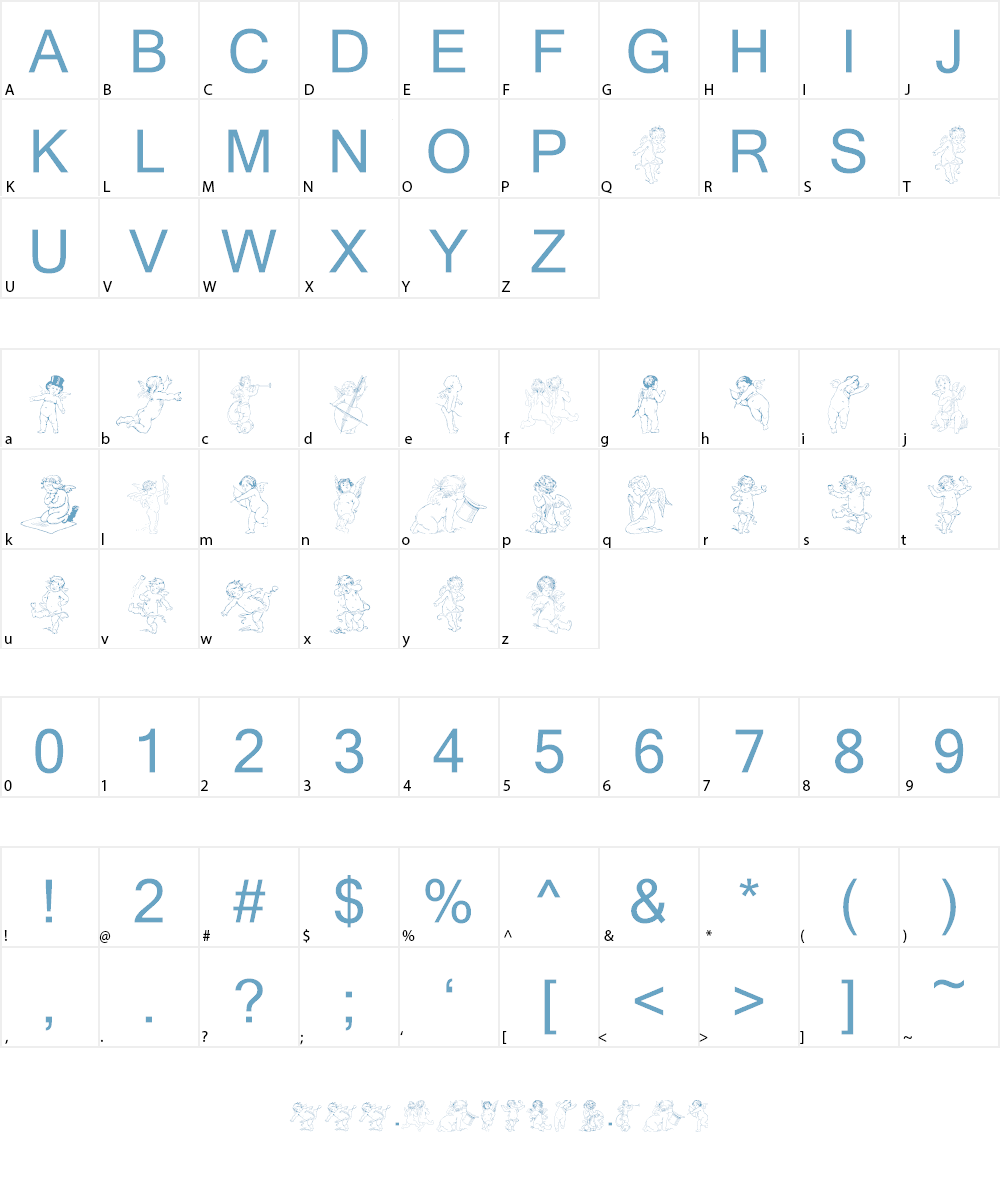 Gabriel's Angels Font Character