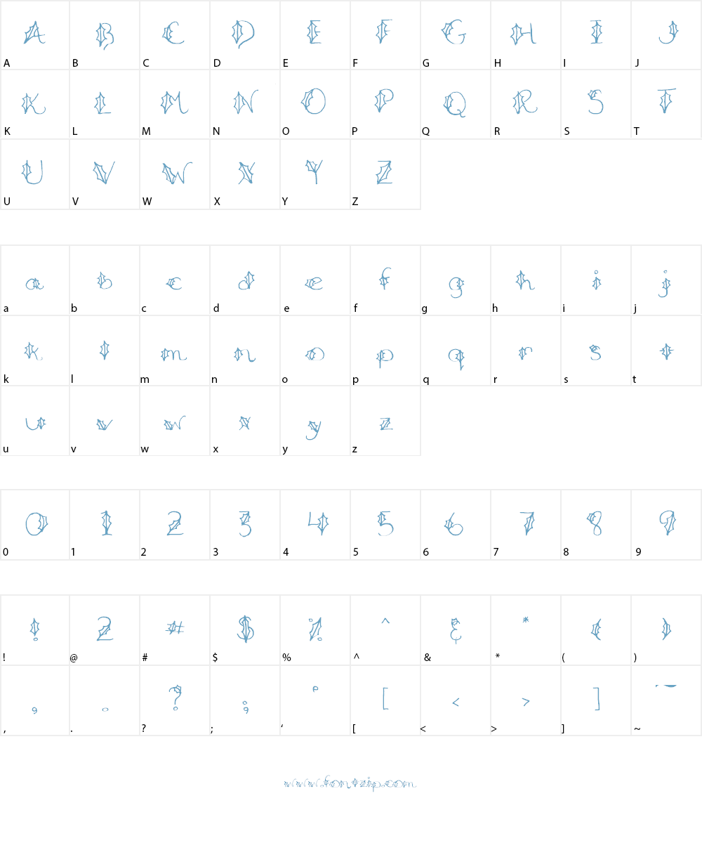 Holly Font Character