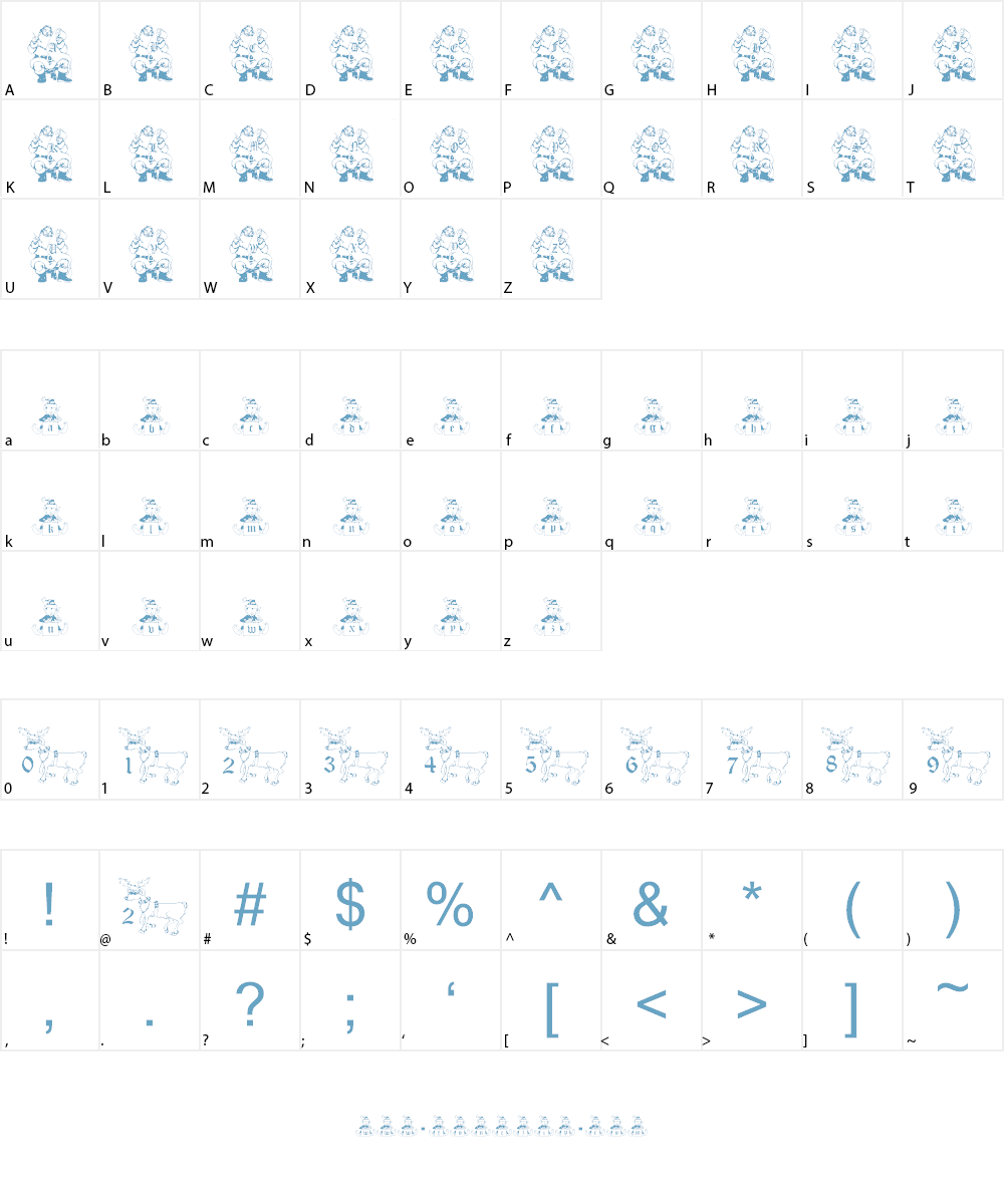 Santas List Font Character