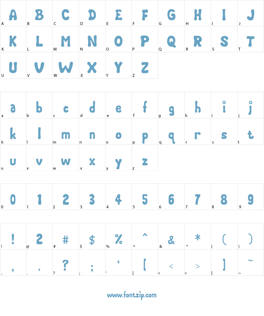 Chubby Cheeks Font Character