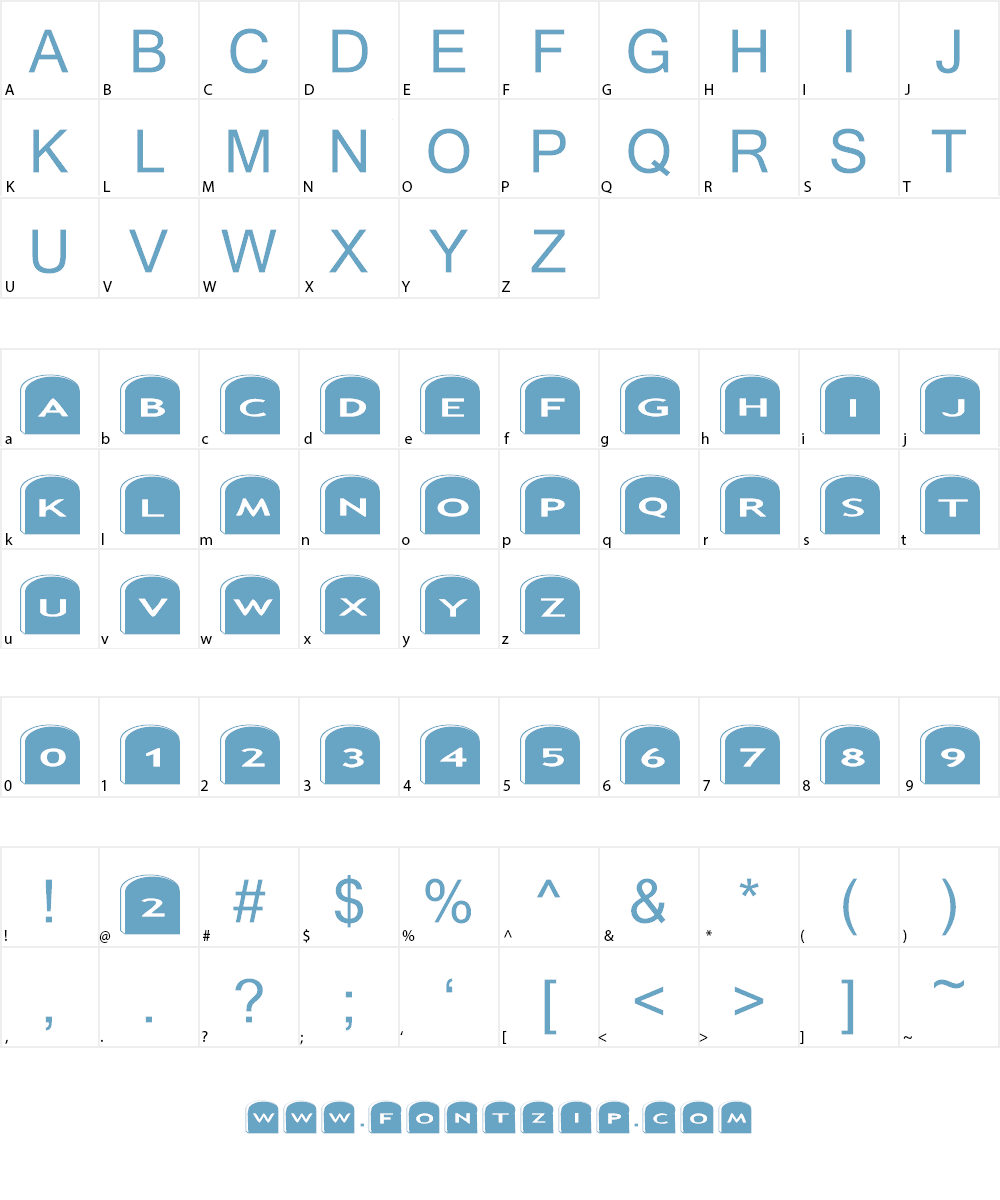 AlphaShapes gravestones 2 Font Character