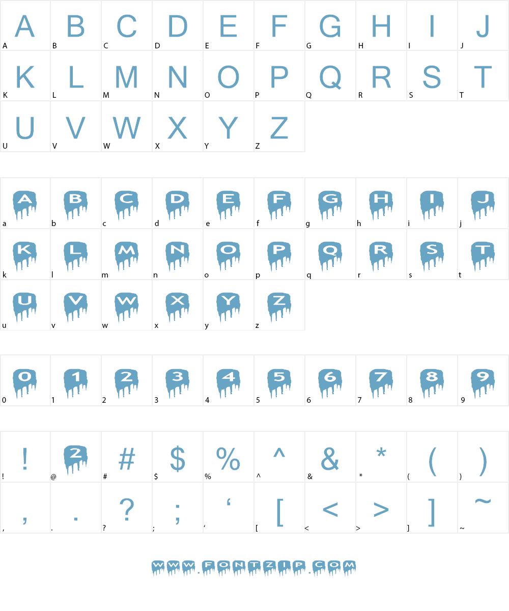AlphaShapes meltdowns reverse Font Character
