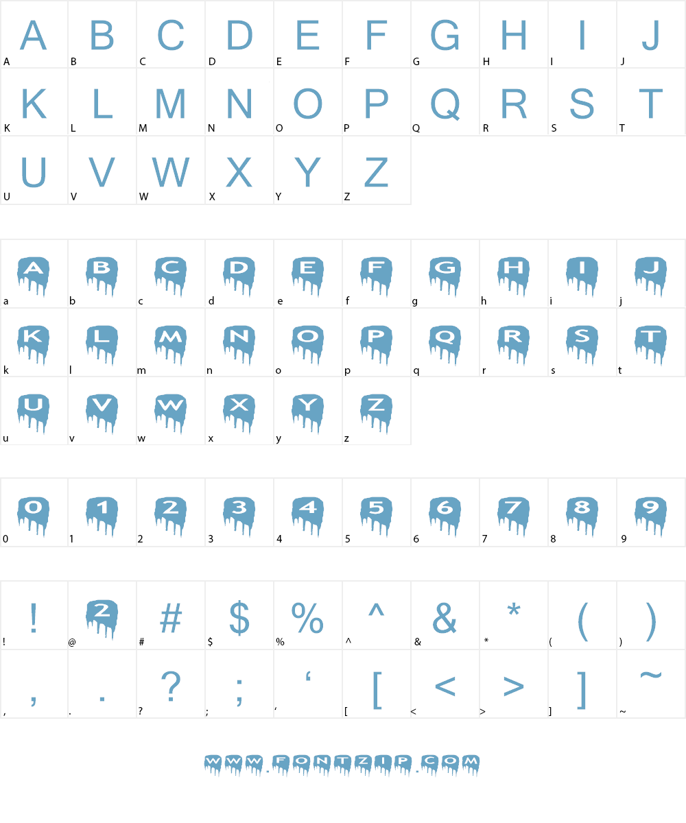 AlphaShapes meltdowns Font Character