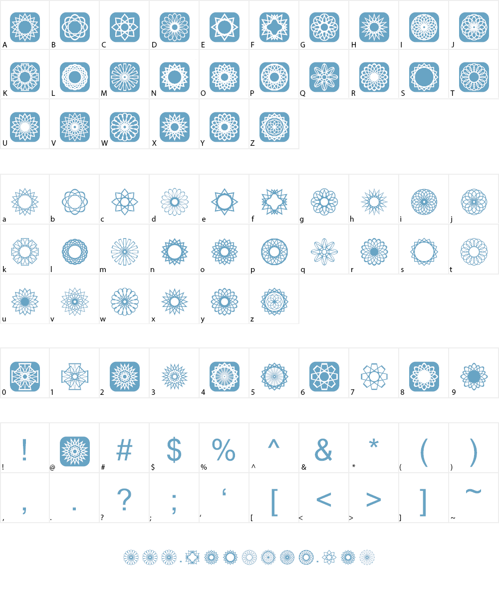 Symmetric Things 2 Font Character