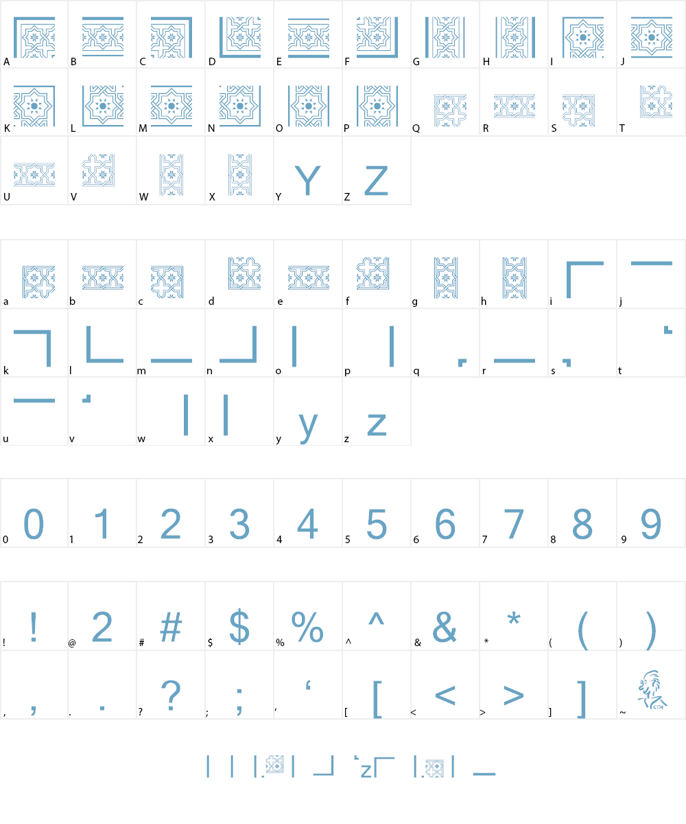 Byzantium Font Character