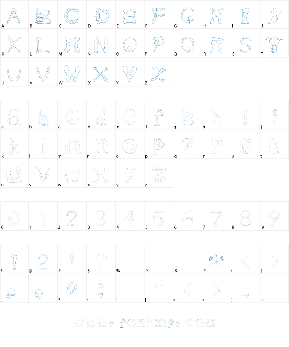HoneFont Font Character
