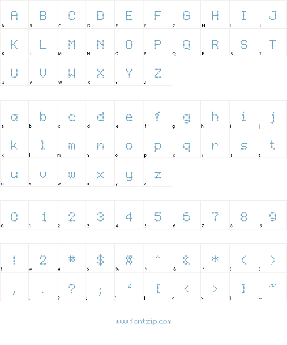 Times Square Font Character