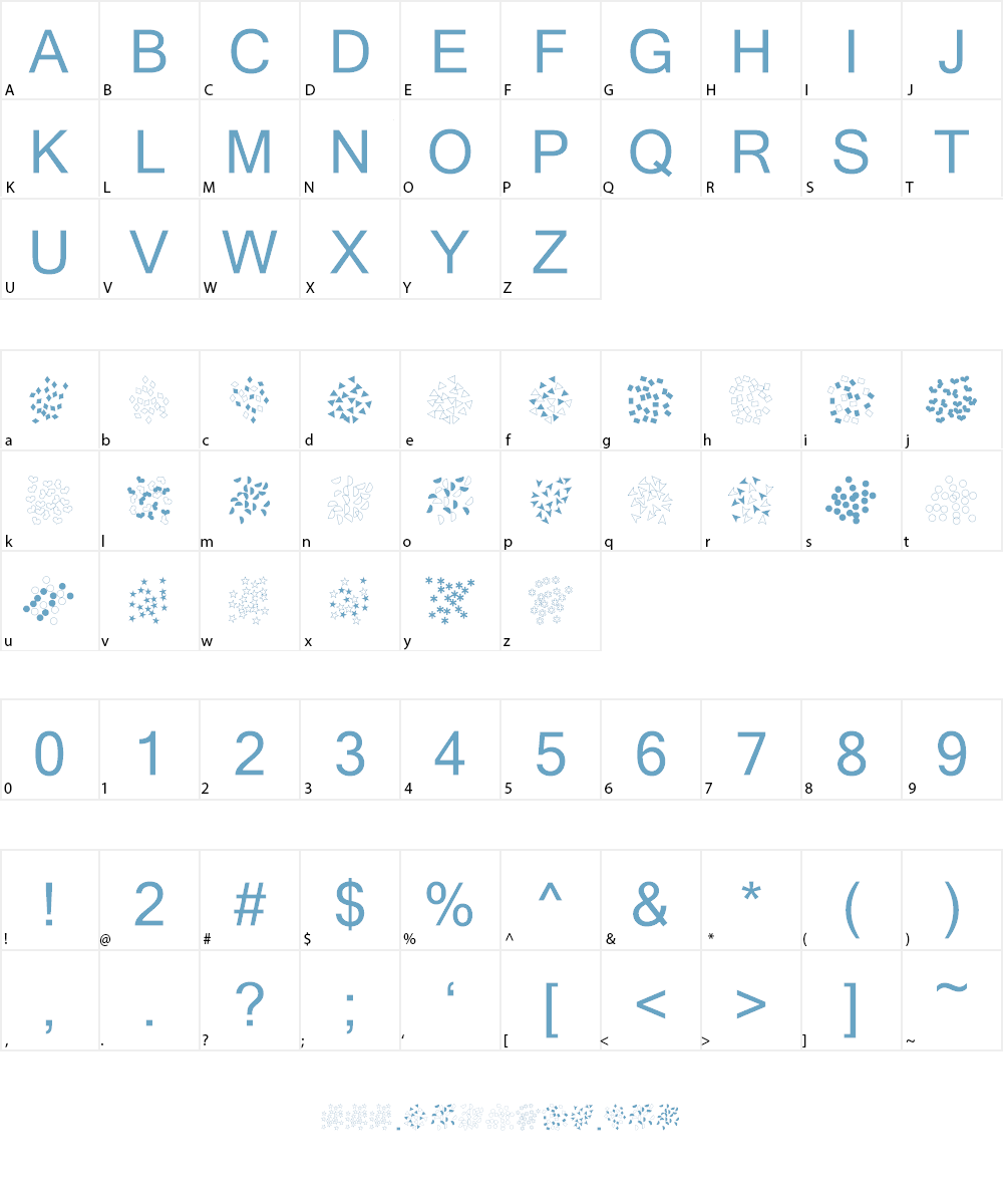 Confetti Font Character