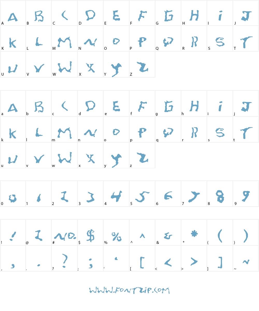 Font On A Grain Font Character