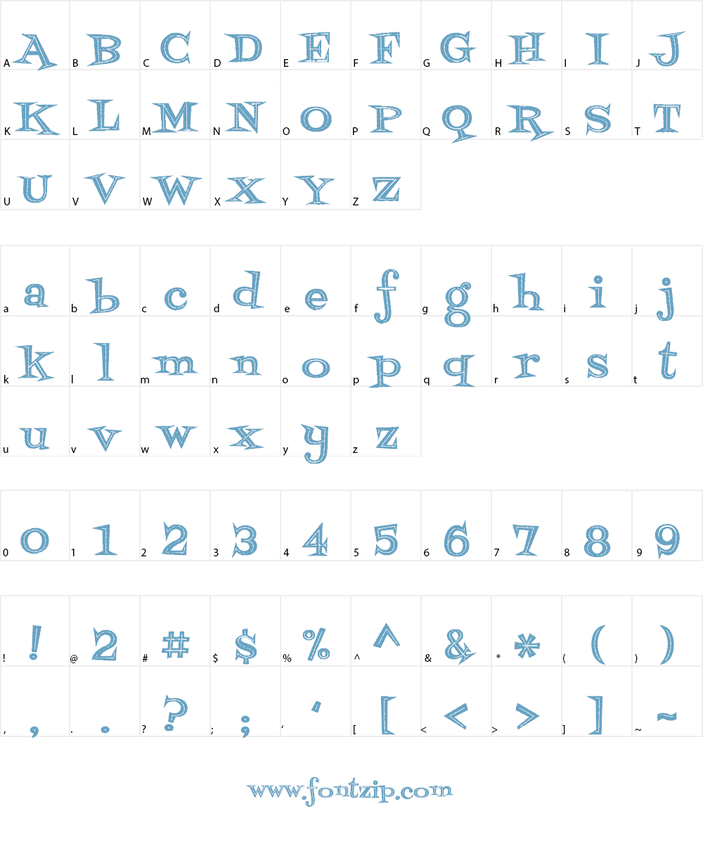 Fontdinerdotcom Jazz Font Character