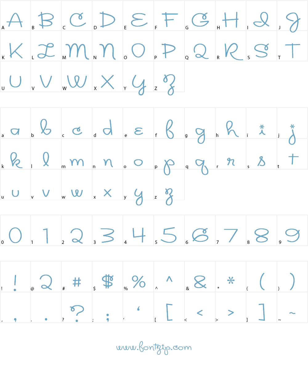 Rickles Font Character