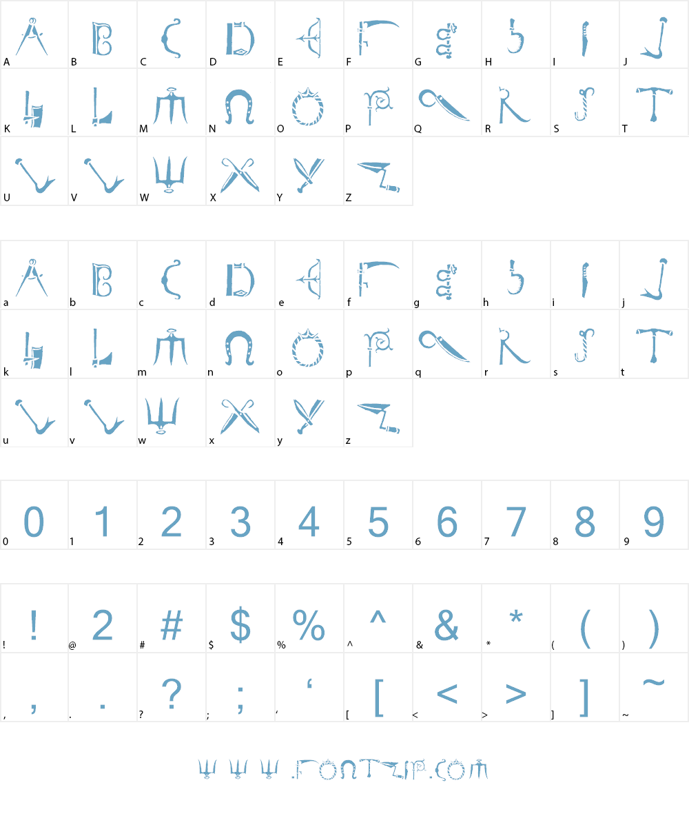 DuererEverydayTools Font Character