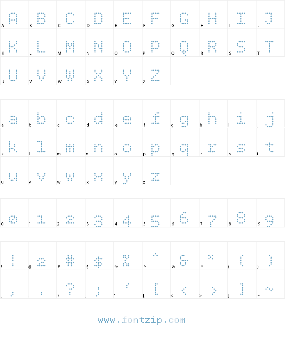 BPdots Font Character