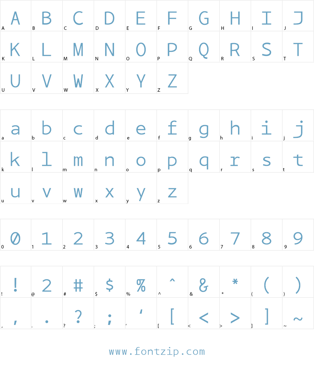 BPmono Font Character