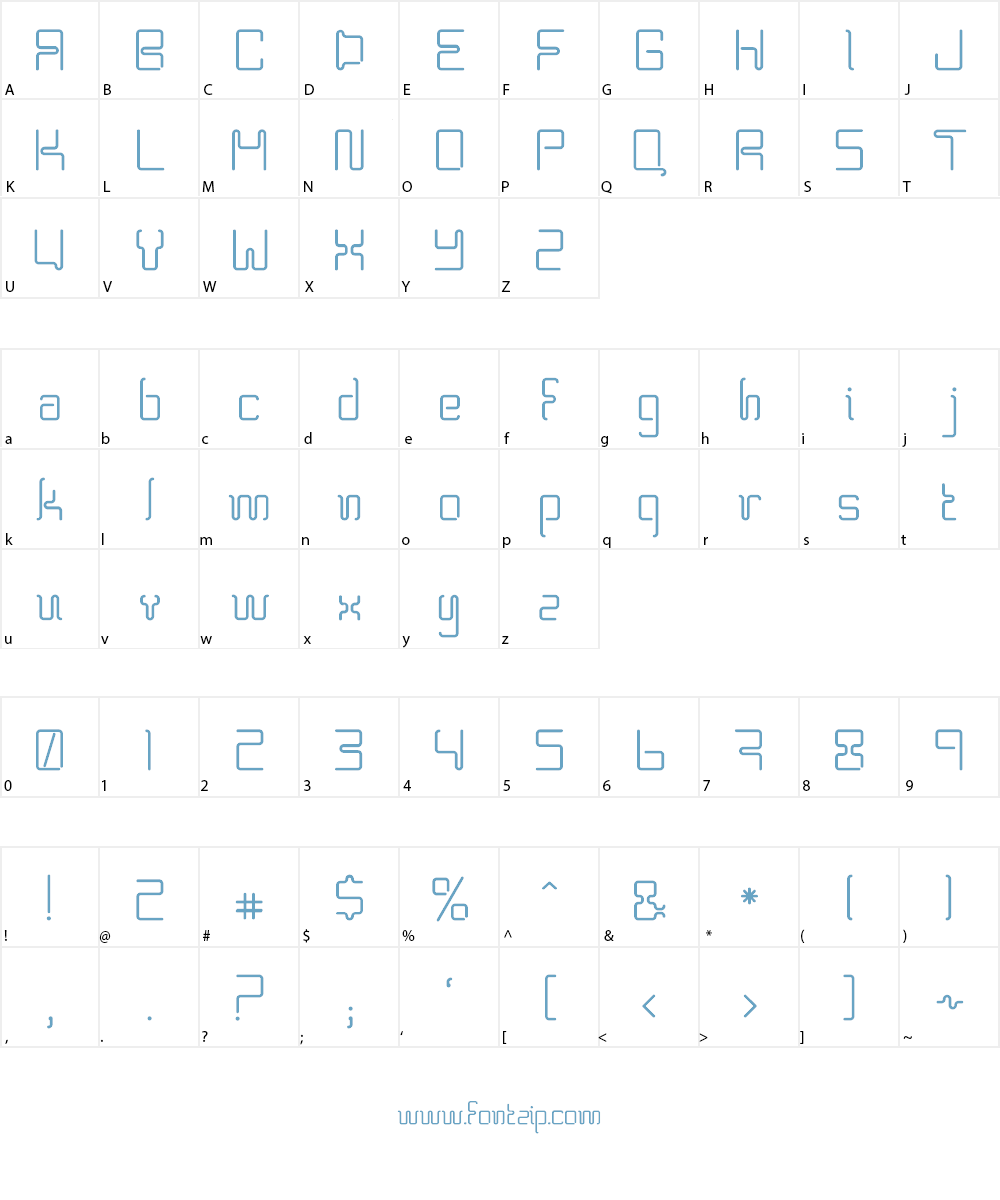 BPneon Font Character