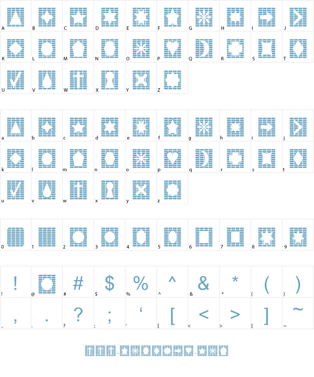 Grids n Things 2 Font Character