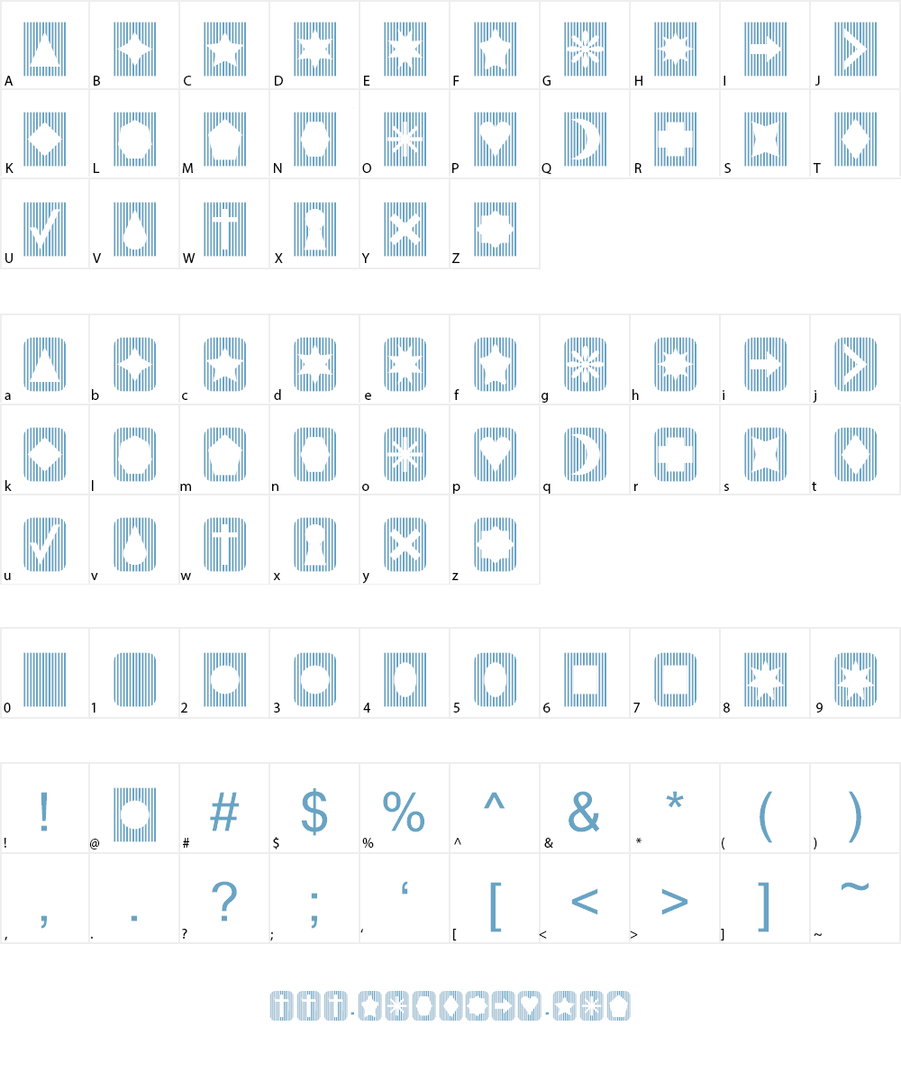 Slats n Things 2 Font Character