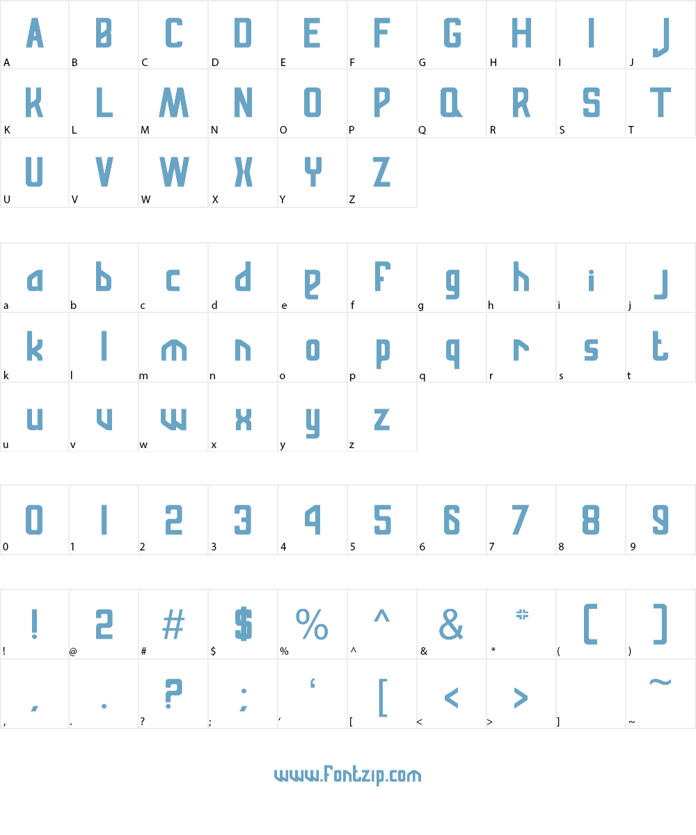 Russian Quality Font Character