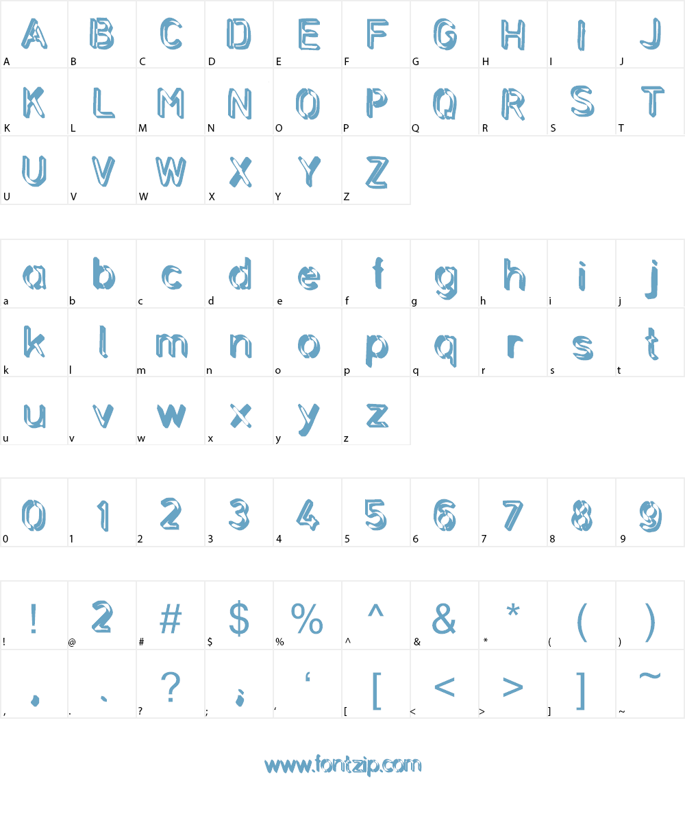 Backcab Font Character