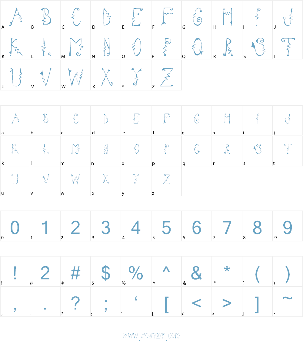 Cassatta Zig Font Character