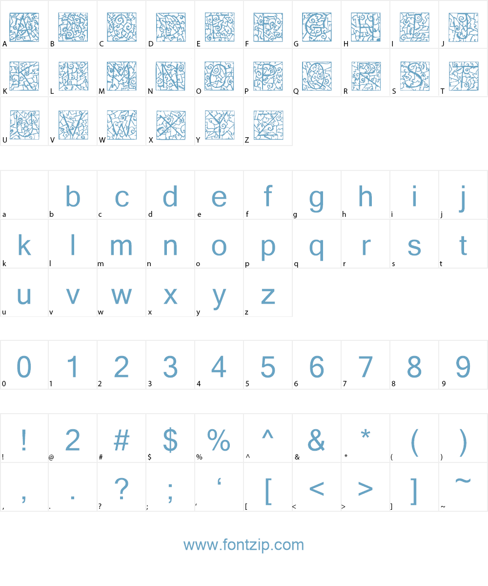 IronGlass DropCaps Font Character