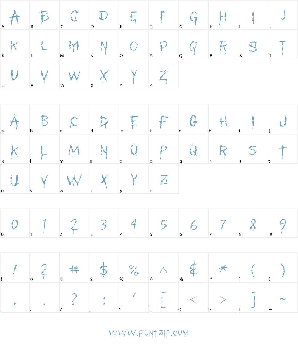 My Scars Font Character